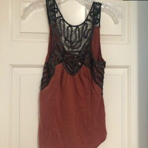 NWOT FREE PEOPLE TANK TOP LACE INTRICATE